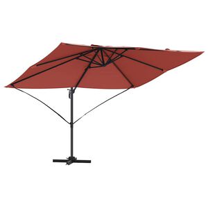 vidaXL Kāpelējošs Roma Parasol Sarkans un Melns 352 x 251 x 260 cm