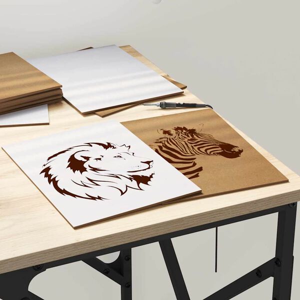 vidaXL Dekora Paneli 50 pcs Balts 15 x 21 x 0.3 cm Inženierijas koks