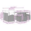 vidaXL Dārza dīvānu komplekts ar spilvenu 7 pcs Bē&scaron;a Polirāts