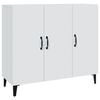 vidaXL kumode, balta, 90x34x80 cm, inženierijas koks