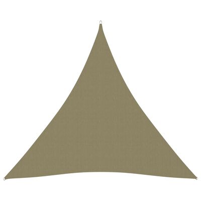 vidaXL saulessargs, 4,5x4,5x4,5 m, trijstūra, bēšs oksforda audums