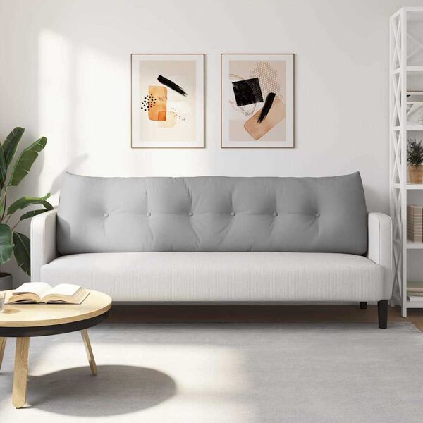 vidaXL Atpakaļ spilvens Mākoņu pelēka 180 x 24 x 50 cm audums