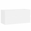 vidaXL 2-daļīgs vannasistabas mēbeļu komplekts, balts, skaidu plāksne