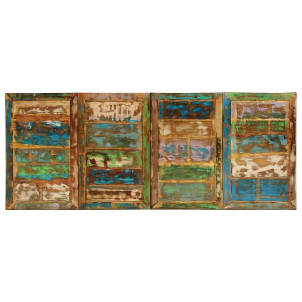 vidaXL virtuves galds, 220x90x77 cm, pārstrādāts masīvkoks