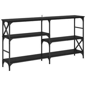 vidaXL Konsoles galds Melns ozolkoks 150 x 29 x 76,5 cm