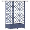 vidaXL Pacelta gulta ar treliem un jumtu Pelēks 124 x 40 x 123 cm PP
