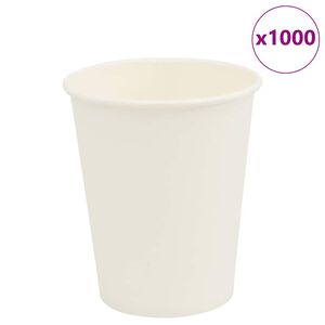 vidaXL papīra kafijas krūzes 1000 gab. 8 unces 200 ml Baltas