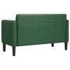 vidaXL Loveseat dīvāns, tum&scaron;i zaļ&scaron;, 109 cm, velveta audums