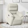 vidaXL atpūtas krēsls, paceļams, atgāžams, krēmkrāsas samts
