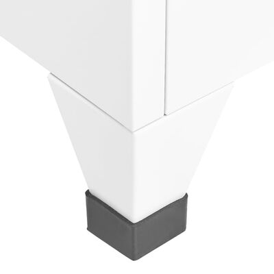 vidaXL ģērbtuves skapis, balts, 38x45x180 cm, tērauds