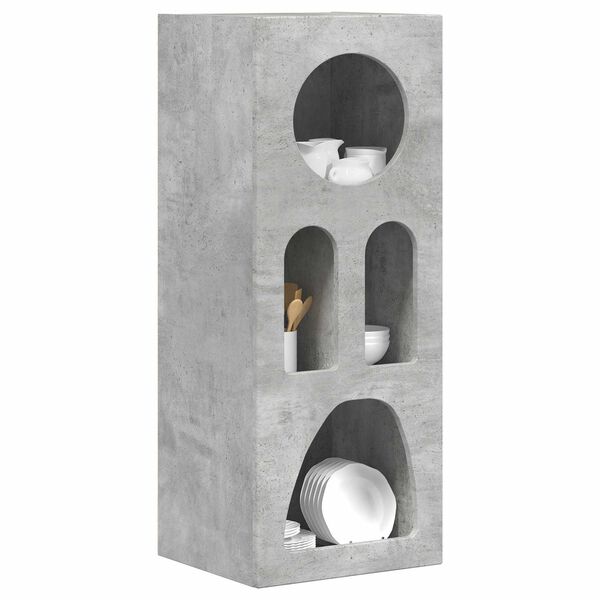 vidaXL Puse Betona pelēks 40 x 35 x 100.5 cm Inženierijas koks