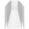 vidaXL gabions, augstā puķu kaste, cinkots tērauds, 450x90x100 cm
