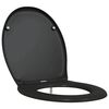 vidaXL Tualetes sēdeklis Melna 47 x 37 x 4 cm Duroplast