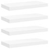 vidaXL sienas plaukti, 4 gab., balti, 50x23,5x3,8 cm, MDF