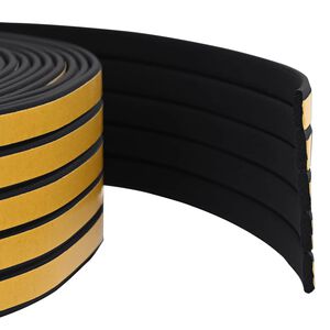 vidaXL Pa&scaron;līmējo&scaron;ā loga blīve Melns 9 x 3 mm 12 m EPDM putas
