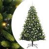 vidaXL Mākslīgais Saliekamais Ziemassvētku Koks 300 LED Zaļa 210 cm