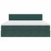 vidaXL Glabā&scaron;anas gulta ar matraci Tum&scaron;i zaļ&scaron; 180 x 200 cm Samts