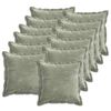 vidaXL Spilvenu pārvalks 12 pcs HOUTEN Zaļa 40 x 40 cm &Scaron;enila audums