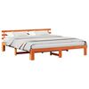 vidaXL Gultas rāmis Vaks brūns 200 x 200 cm Ciets priedes koks