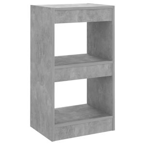 vidaXL grāmatu plaukts, aizslietnis, betona pelēks, 40x30x72 cm