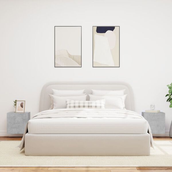 vidaXL TV galdiņi ar LED lampiņām, 2 gab., betona pelēki, 40,5x35x40cm