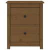 vidaXL naktsskapīši, 2 gab., brūni, 50x35x61,5 cm, priedes masīvkoks