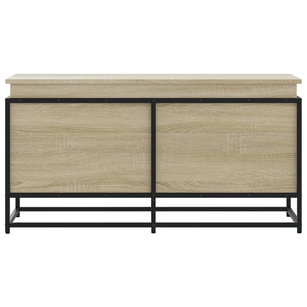 vidaXL uzglabā&scaron;anas kaste ar vāku, 100x40x51,5 cm, inženierijas koks