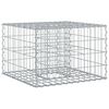 vidaXL Gabions pacelta gulta 60 x 60 x 40 cm Cinkots tērauds Sudraba