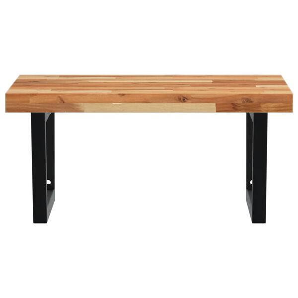 vidaXL izlietnes plaukts, stiprināms pie sienas, tērauds, akācija