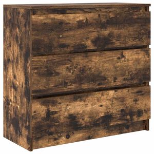 vidaXL kumode, ozolkoka krāsa, 80x35x76 cm, inženierijas koks