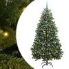 vidaXL Mākslīgā Ziemassvētku eglīte 180 cm 300 LED Silti balts Zaļa