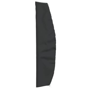 vidaXL dārza lietussarga pārsegs, melns, 265x50/70/40 cm, 420D audums
