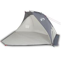 vidaXL pludmales telts, pelēka, 268x223x125 cm, 185T, tafts