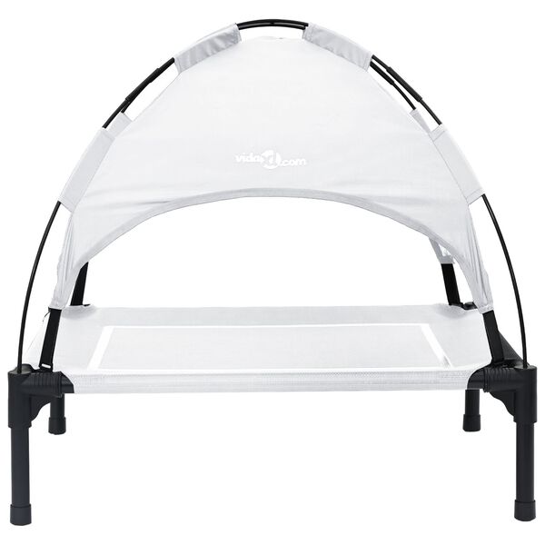 vidaXL Suņu gulta Sudrabaini pelēks 71 x 64 x 71 cm Tērauds