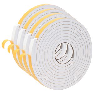 vidaXL Pa&scaron;līpo&scaron;a putas lente 4 gab. Balts 15mm x 5m CR putuplasts