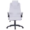 vidaXL biroja krēsls, regulējams, balta mākslīgā āda