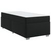 vidaXL Gultas rāmis ar matraci Melna 100 x 200 cm audums