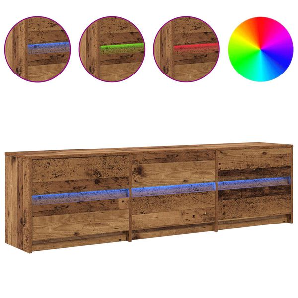 vidaXL TV vienības 2 pcs Vecs koks 180 x 34 x 50 cm Inženierijas koks