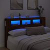 vidaXL gultas galvgalis ar LED, ozola krāsa, 180x18,5x103,5 cm, koks