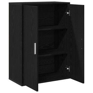 vidaXL Puse Melns ozolkoks 60 x 31 x 84 cm Inženierijas koks