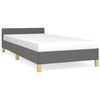 vidaXL gultas rāmis bez matrača, tum&scaron;i pelēks, 80x200 cm, audums