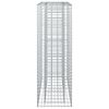 vidaXL Gabions pacelta gulta Sudraba 90 x 50 x 150 cm Cinkots tērauds