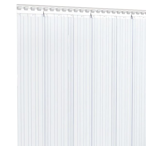 vidaXL durvju aizkars, caurspīdīgs, 200 mm x 1,6 mm, 50 m, PVC