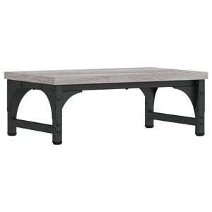 vidaXL monitora paliktnis, pelēks, 37x23x14 cm, inženierijas koks