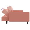 vidaXL 2-vietīga dīvāngulta, rozā samts