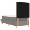 vidaXL Kastītes atsperu gulta ar matraci Pelēkbrūna 80 x 200 cm audums