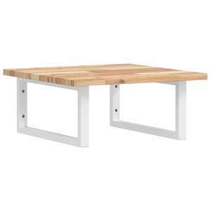 vidaXL izlietnes plaukts, stiprināms pie sienas, tērauds, akācija