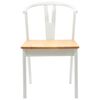 vidaXL Ēdamistabas krēsls 2 pcs Balts un Dabisks Ciets gumijas koks