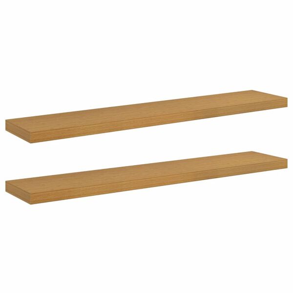 vidaXL Sienas plaukts 2 pcs Bē&scaron;a 120 x 23,5 x 4 cm Inženierijas koks