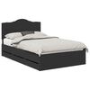 vidaXL Gultas rāmis ar atvilktni Melns 120 x 190 cm Inženieru koks